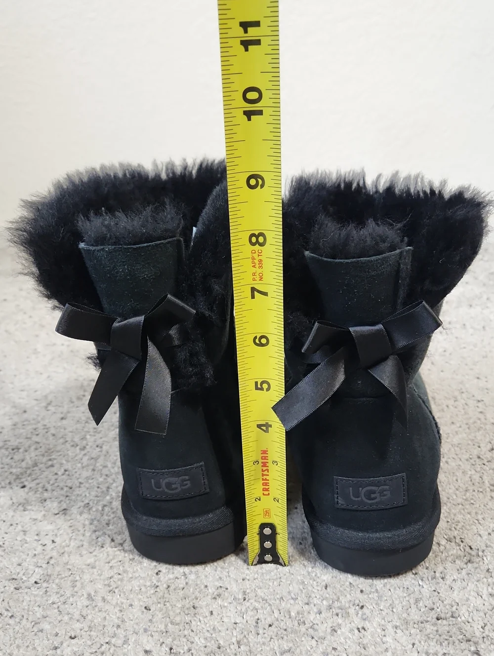 UGG Australia Mini Bailey Bow II Women's Boots in Black Size 11